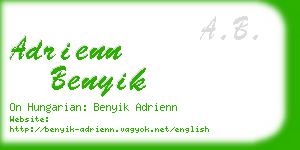 adrienn benyik business card